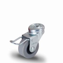 Kolo pro manipulační vozíky - Gumové termoplastické, otočné, Ø 40 mm, nosnost 30 kg, kluzná ložiska