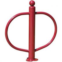 Mottez Venkovní sloupek Linda na kola a motocykly, červený Manutan