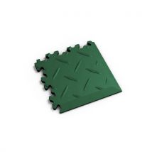 Zátěžová podlaha Fortelock Industry Ultra, dezén diamant, roh, zelený Manutan