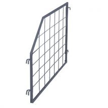 Variofit Mezistěna k paletovým nástavcům, pletivová, šedá, 75 x 1 600/800 mm Manutan