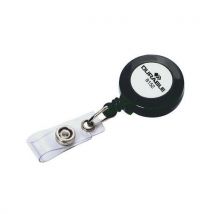 Klip na jmenovku s navíjecím lankem Durable, černá Manutan