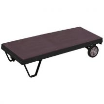 Variofit Dvoukolová transportní plošina s protiskluzovým povrchem, do 1 500 kg, šedá, plná kola, 200,5 x 100 x 34 cm Manutan