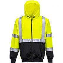 Portwest Reflexní mikina Hi-Vis na zip s kapucí, žlutá/černá, vel. S, Manutan