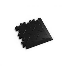 Zátěžová podlaha Fortelock Industry, dezén diamant, roh, černý Manutan