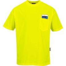 Triko Day-Vis s krátkými rukávy, žlutá, vel. 4XL,