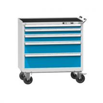 Polak Dílenský vozík ZCM84-1, 54x27D, 1037 x 600 x 1105 mm, šedá-modrá, Manutan