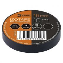 Elektroizolační PVC páska Emos, šířka 15 mm, 10 ks, černá, Manutan