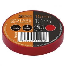 Elektroizolační PVC páska Emos, šířka 15 mm, 10 ks, červená, Manutan