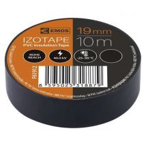 Elektroizolační PVC páska Emos, šířka 19 mm, 10 ks, 10 m, černá, Manutan