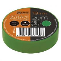 Elektroizolační PVC páska Emos, šířka 19 mm, 10 ks, 20 m, zelená, Manutan