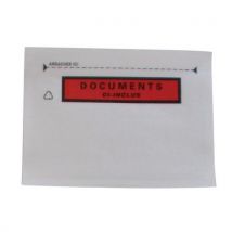 Pac List Nalepovací obálky na dokumenty Pac-List, 1 000 ks, 162 x 120 mm, Manutan