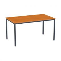 Jídelní stůl Versys s podnožím antracit RAL 7016, 140 x 80 x 74,3 cm, třešeň, Manutan