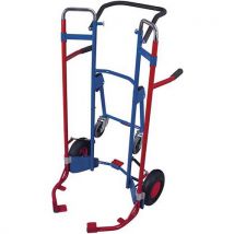 Variofit Teleskopický rudl RU258 na pneu, do 200 kg, s nafukovacími koly, modrý, Manutan
