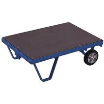 Variofit Dvoukolová transportní plošina s protiskluzovým povrchem, do 1 000 kg, modrá, 120,5 x 80 x 31,5 cm, Manutan