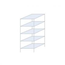 Schulte Lagertechnik Kovový regál Taranis, základní, 200 x 75 x 80 cm, 1 460 kg, 5 polic, stříbrný, Manutan