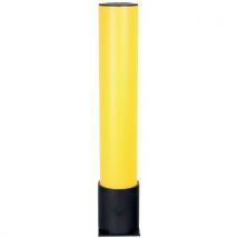 Plastový zahrazovací sloupek Dancop, d-flexx, žlutá, výška 120 cm, otočný úchyt, Manutan