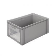 Schoeller Allibert Euro přepravky s průhledem, čelní průhled Manutan