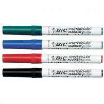 BIC - Smazatelné popisovače Velleda 1741 - 4 ks, mix barev, 1.4 mm hrot, recyklovatelné