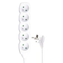 Prodlužovací kabel Emos, 5 zásuvek, bílý, 5 m Manutan