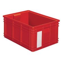 Barevná plastová přepravka PS (85 l), červená Manutan