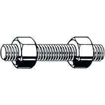Svorník se 2 šestihrannými maticemi ASME B16.5/B18.2.2 Nerezocel ASTM A193 - ASTM A194 Pravý Gr.B8 Cl.2 - Gr.8 1/2X90 (3.1/2) Manutan