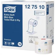 Toaletní papír kompaktní role Tork Premium Extra Soft 3vrstvy bílý T6, 27ks, Manutan