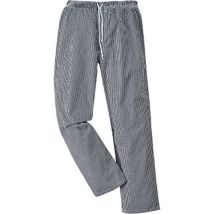 Portwest Kalhoty Bromley Chefs, černá/bílá, normální, vel. 4XL Manutan