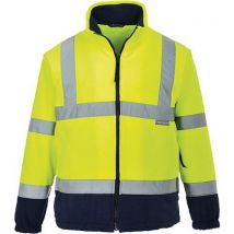 Portwest Reflexní fleecová bunda Hi-Vis, žlutá/modrá, vel. S, Manutan