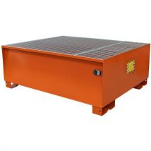 Justrite Ocelová záchytná vana pod IBC kontejner, oranžová, 134 x 165 x 62 cm Manutan