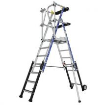 Nastavitelná hliníková plošina Sherpascopic Saloon Tubesca-Comabi, 5 až 7 stupňů Manutan