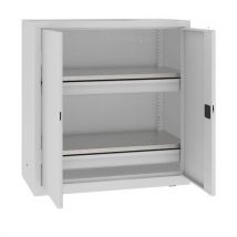 Malow Kovová dílenská skříň, 104 x 100 x 50 cm, 2 zásuvky, šedá/šedá Manutan