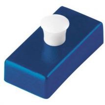Obdélníkový magnet, modrý/bílý, 23 x 55 mm, Manutan