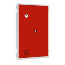 Malow Kovová skříň na chemikálie, 199 x 120 x 50 cm, šedá/červená Manutan