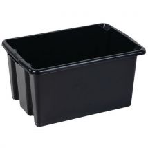 Plastový úložný box Manutan Expert, černý, 52 l,