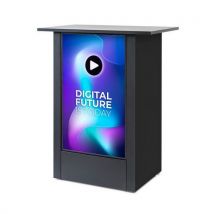 Digitální promostolek Futuro s monitorem Samsung 32 vertikální, černý,