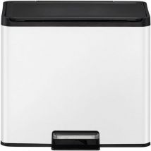 EKO Odpadkový koš s nožním pedálem Essential Recycler Step Bin 20 + 9 l bílý, Manutan