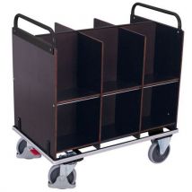 Variofit Vozík na dokumenty, 12 přihrádek, do 400 kg, 110,5 x 70 x 118,5 cm, šedý Manutan