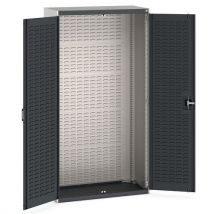 Bott Dílenské skříně s perfo panely pro držáky na boxy/boxy, 200 x 105 x 52,5 cm, šedá-antracit, Manutan