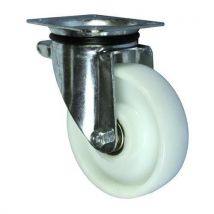 Nylonové transportní kolo s přírubou, průměr 150 mm, otočné, valivé ložisko, Manutan