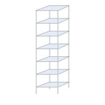 Schulte Kovový regál Taranis, základní, 300 x 75 x 50 cm, 1 200 kg, 7 polic, stříbrný Manutan