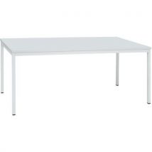 Jídelní stůl Manutan Expert se světle šedým podnožím RAL 7035, 200 x 100 x 75 cm, světle šedý,