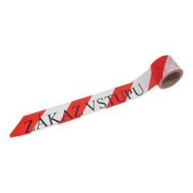 TopTrade TOPTRADE páska výstražná, nelepicí, Zákaz vstupu, červeno – bílá, 75 mm x 250 m Manutan