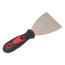 TopTrade TOPTRADE špachtle nerezová, s gumovou, ergonomickou rukojetí, 62 mm, profi Manutan