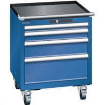 Mobilní dílenská zásuvková skříň LISTA, 411x725x723 mm, 4 zásuvky, tmavě modrá,