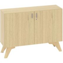 Alfa Office Nízká skříň Alfa Root s dvířky, 1 police, 120 x 47 x 88,7 cm, dub Manutan