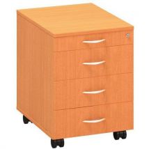 Alfa Office Mobilní kontejner Alfa 500, 60 x 44,3 x 60 cm, dezén buk Bavaria, Manutan