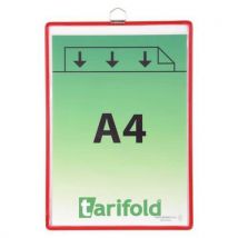 Informační rámečk Tarifold A4, s okem, červený, Manutan