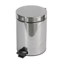 Kovový odpadkový koš Merida Clean, objem 5 l, lesklý nerez Manutan