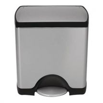 Simplehuman Nerezový obdélníkový koš s nožním pedálem 50 l, Manutan