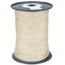 Lano stáčené přírodní, sisal, bez jádra, průměr 10 mm x 100 m, Lanex, Manutan